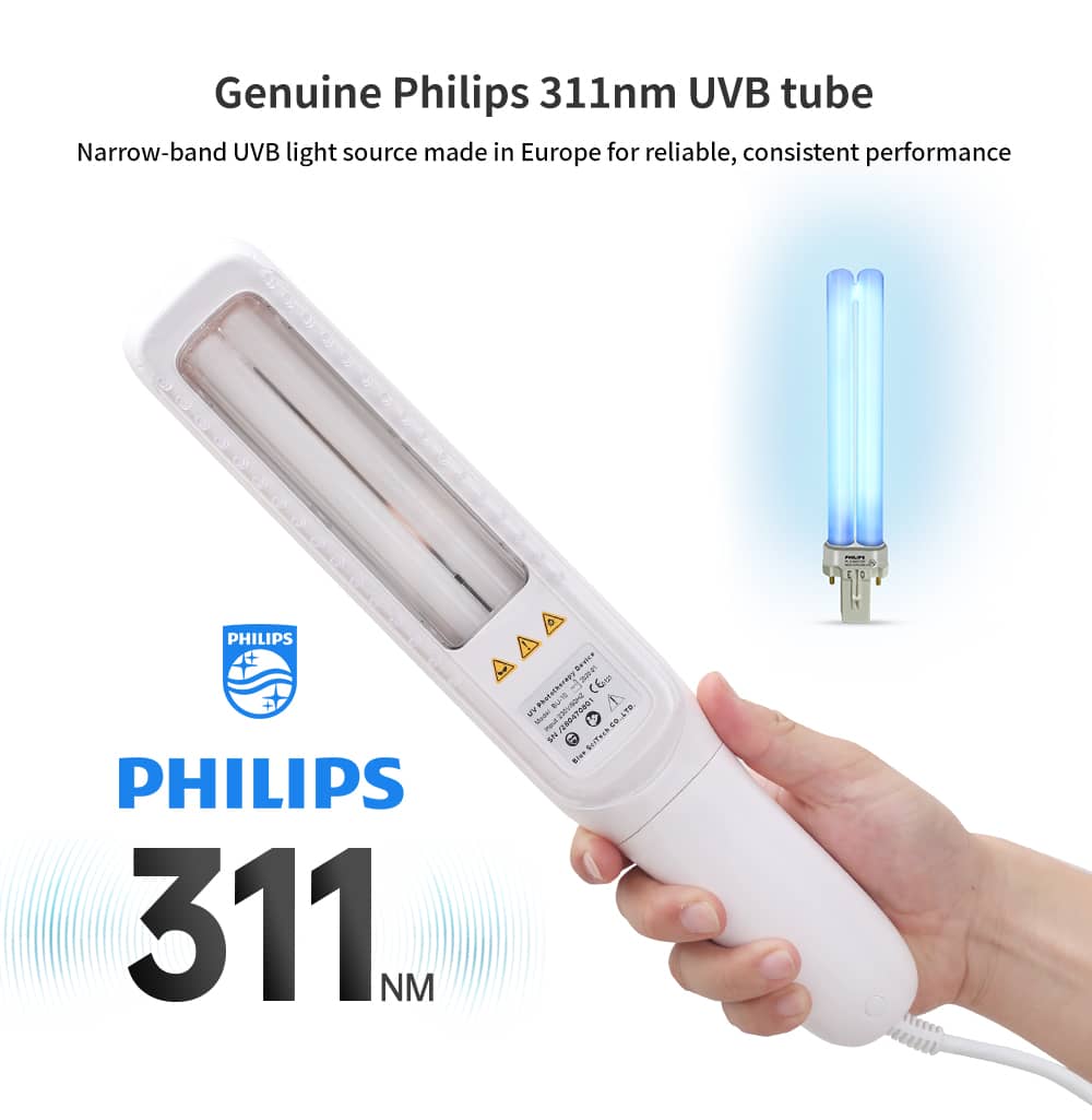 Philips BU-10 311 nm NB-UVB spectrum